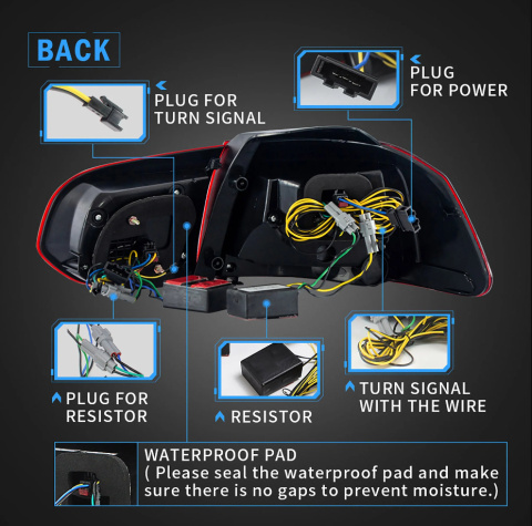 Golf 6 lampy tylne LED